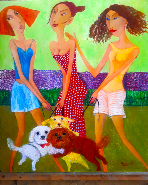 A walk with the dogs 