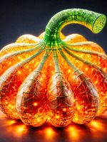 Luminous Pumpkin Sculpture
