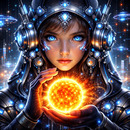 “Samurai Blossom: Guardian of the Lunar Path”