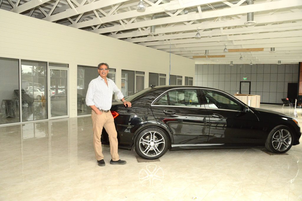 Ajit Hare, President of Hare Motors at his new showroom which is almost ready to display cars. Photo: Ray Hudson