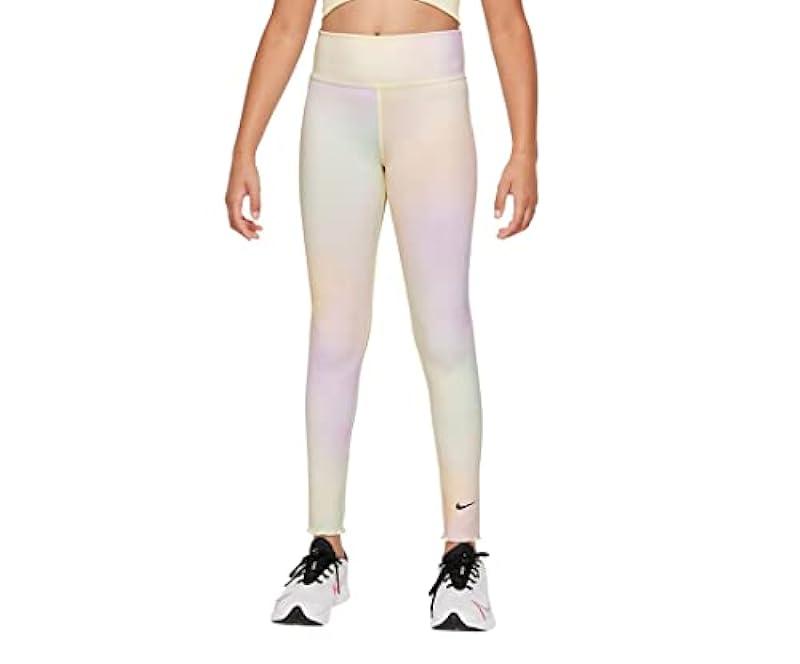 Nike Aura All Over Print Legging Girls Active Pants Size L, Color: White Pink - Picture 2 of 2