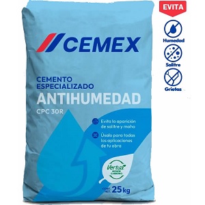 Cemento Gris Antihumedad 25kg Cpc 30r