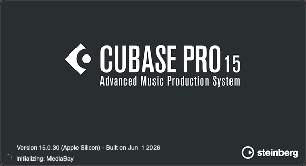 Cubase 15 Pro Initialization window