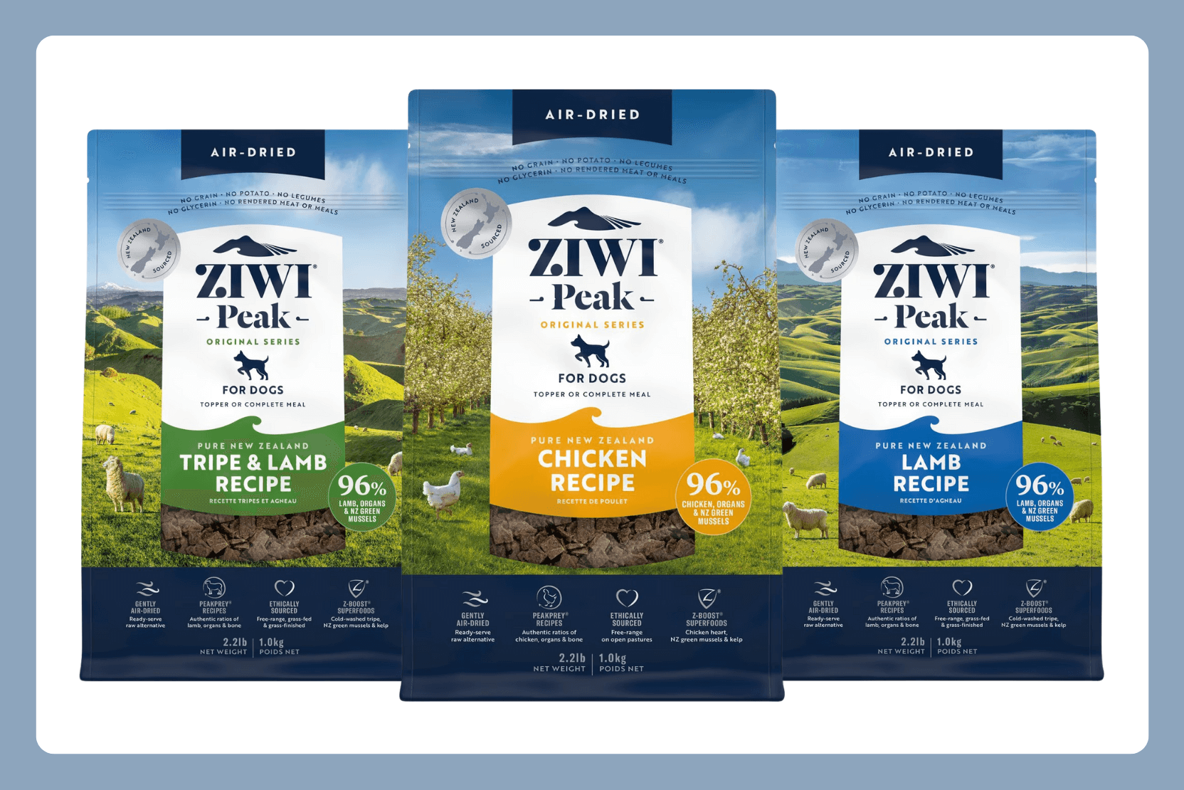 ZIWIPEAK Dog Steam & Dried sušené krmivo s kuracím mäsom pre psov 3,2