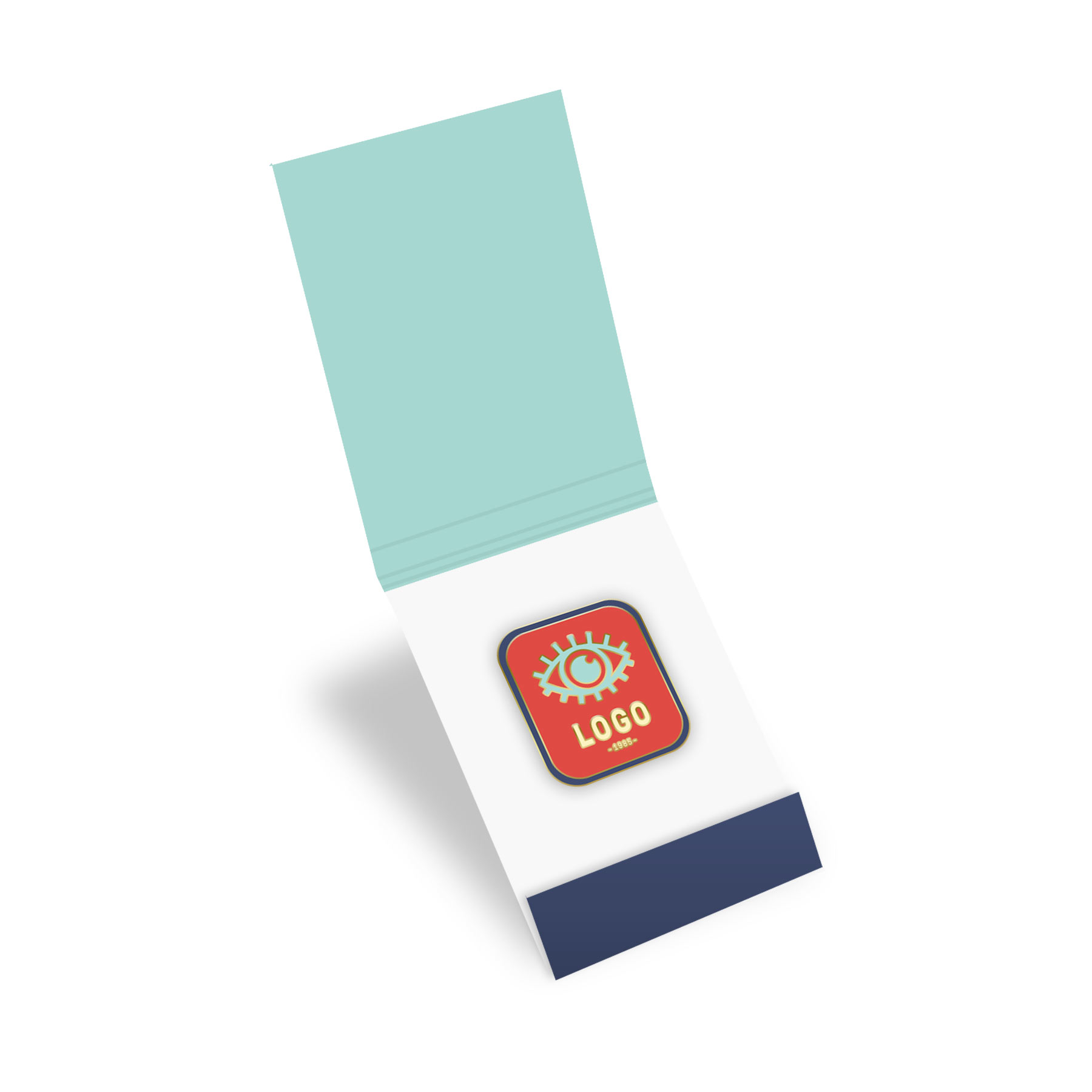 130297 matchbook enamel pin set 0 75 pin with full color matchbook