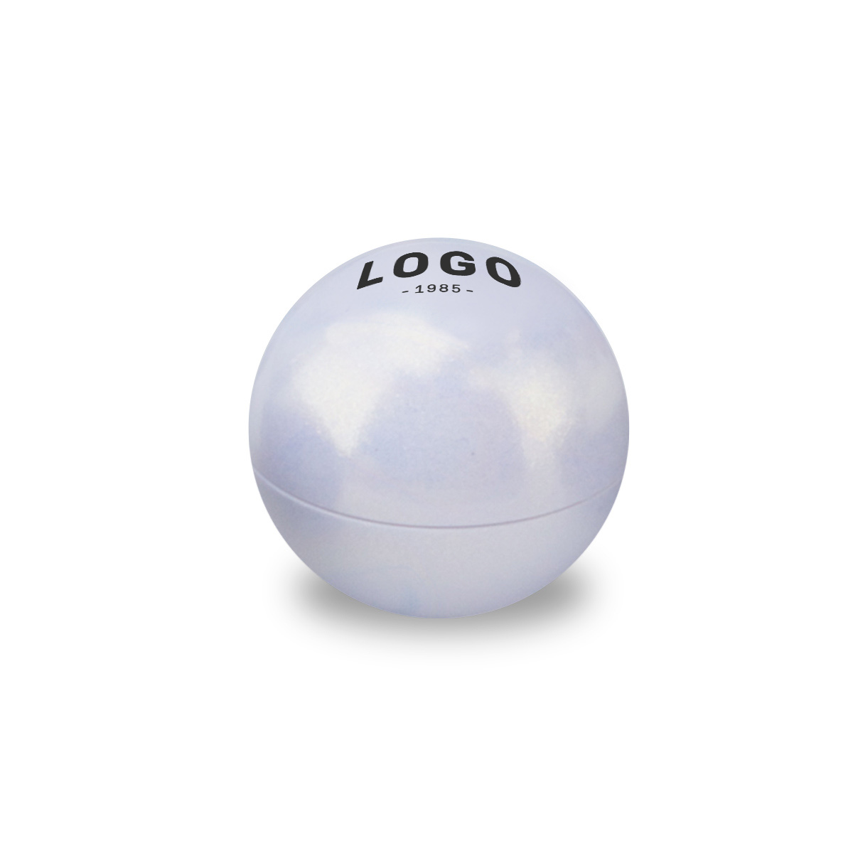 130264 iridescent lip balm ball one color one location imprint