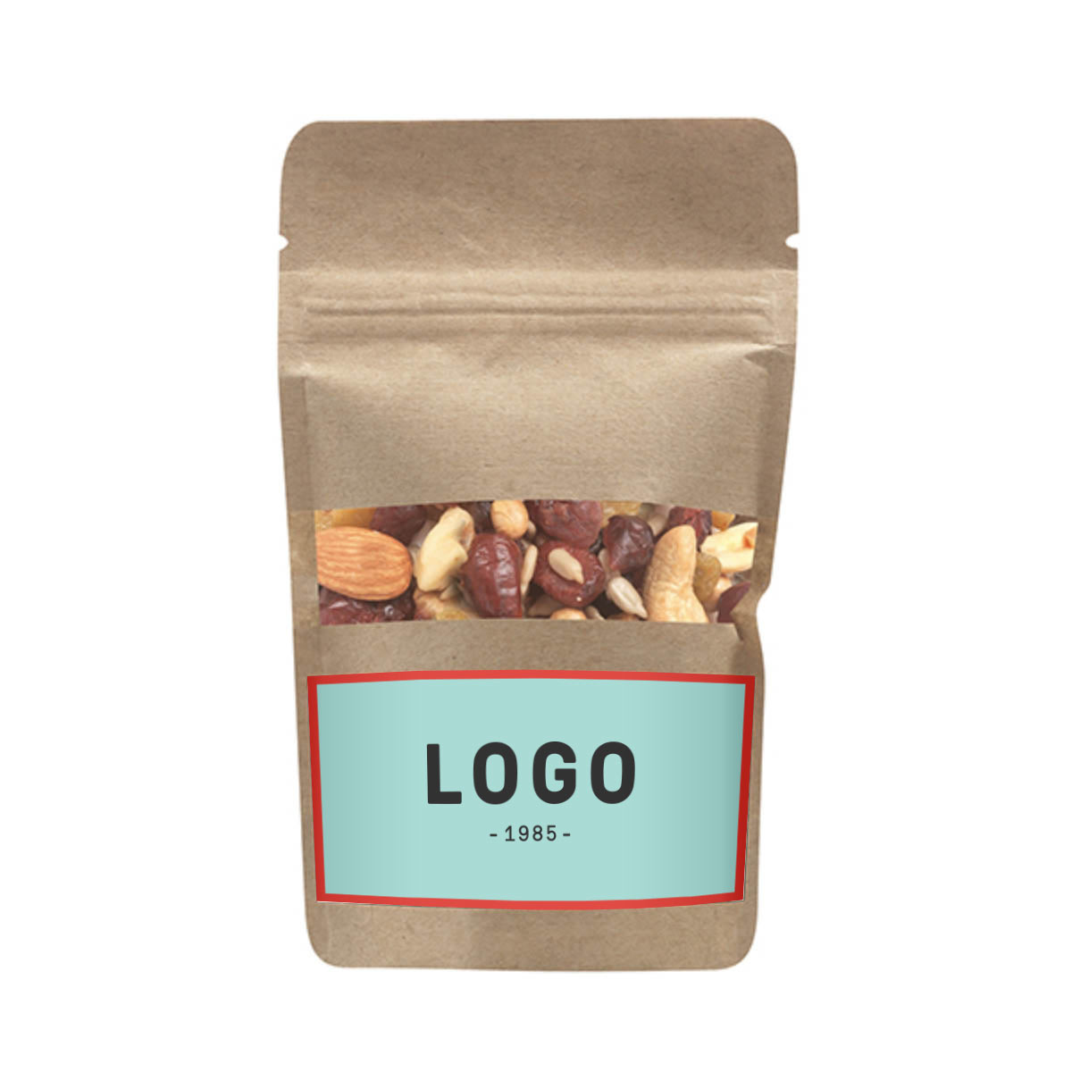 130259 kraft trail mix pouch full color digital label