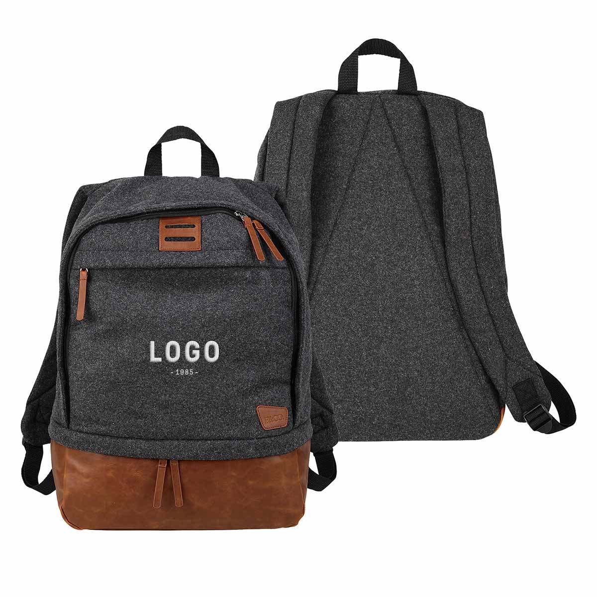122722 terra wool backpack one location embroidery up to 8k stitches