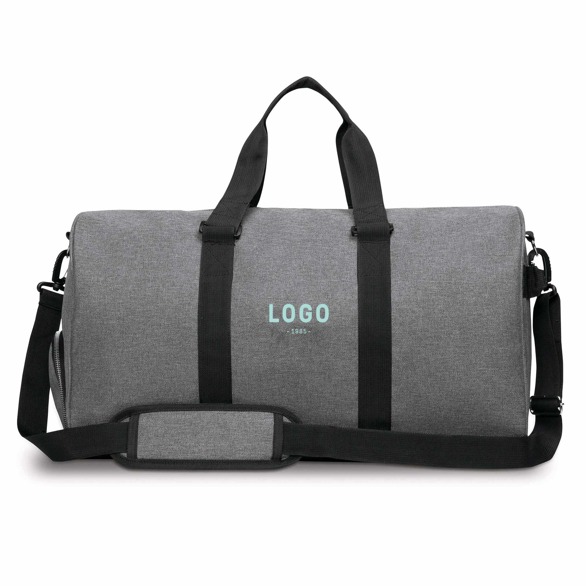 122714 heather duffle one color imprint