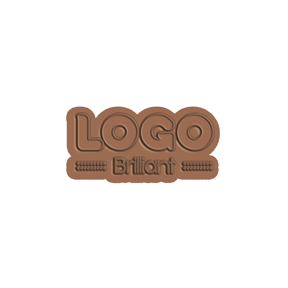 137883 custom shaped chocolate custom shape 2 x 3