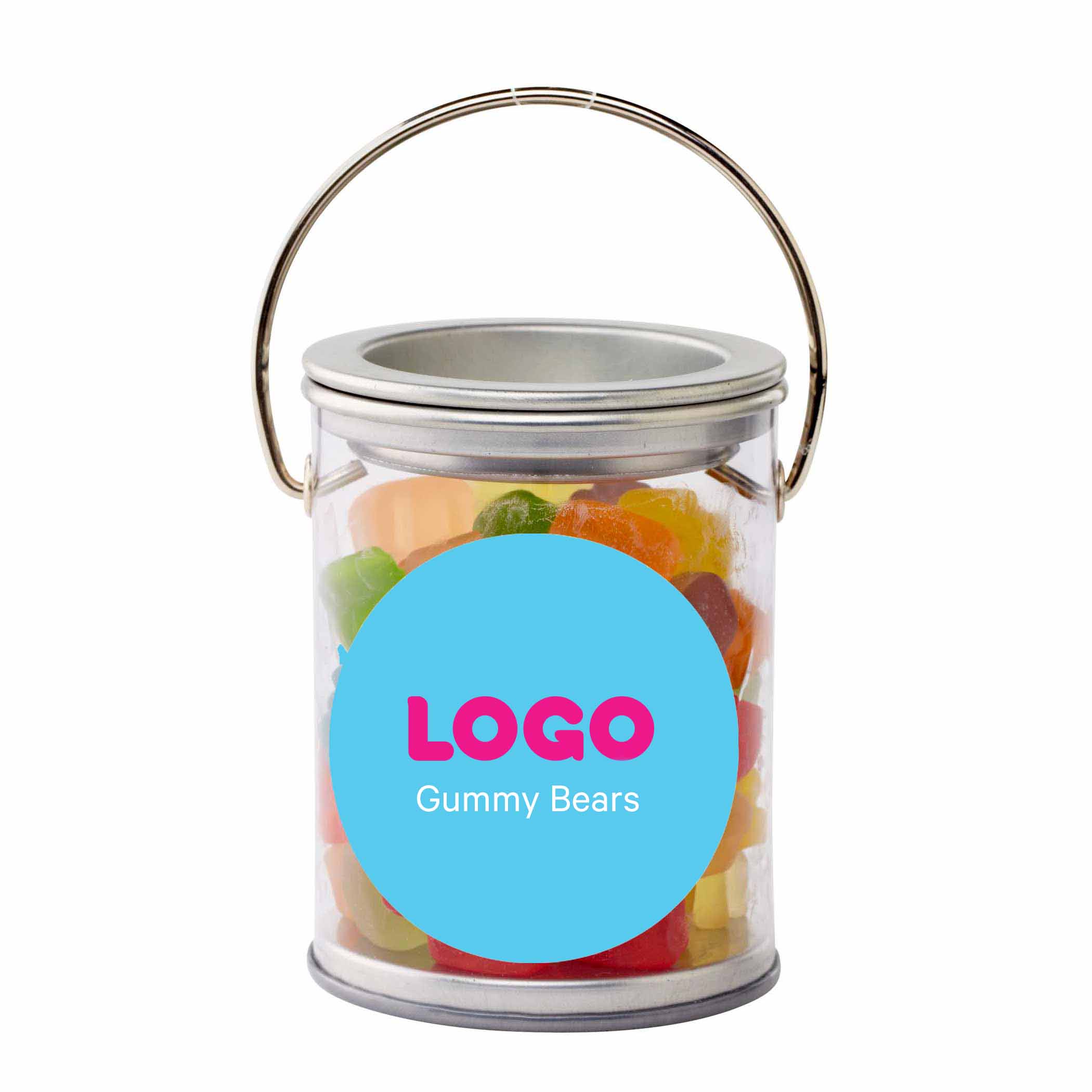 134852 small paint bucket treats full color label