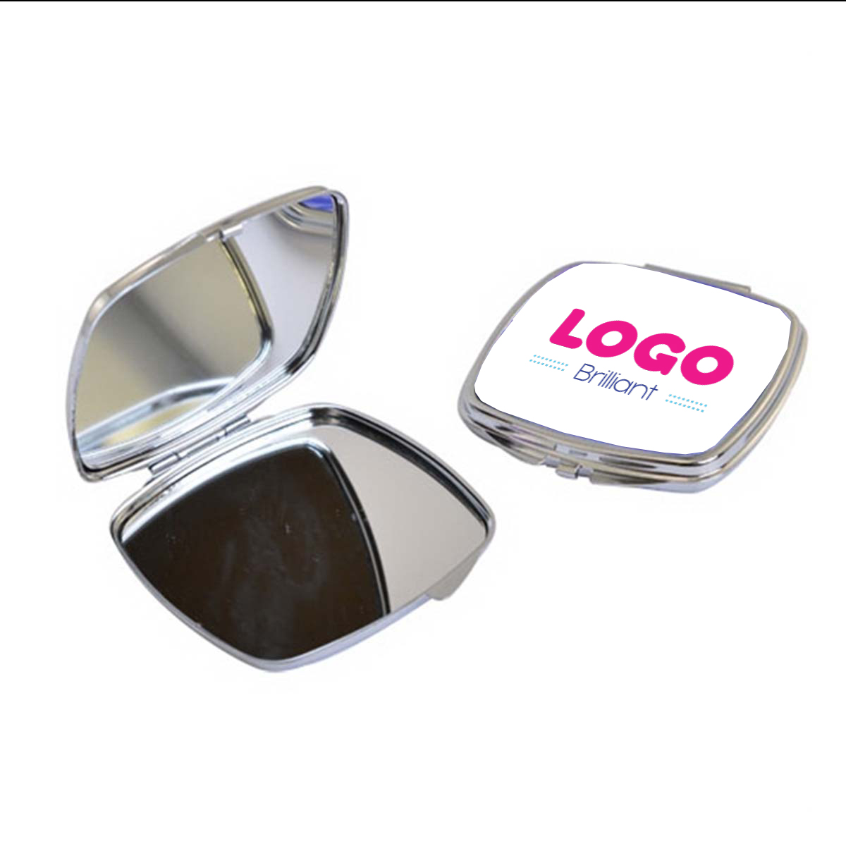 134847 square compact mirror full color imprint