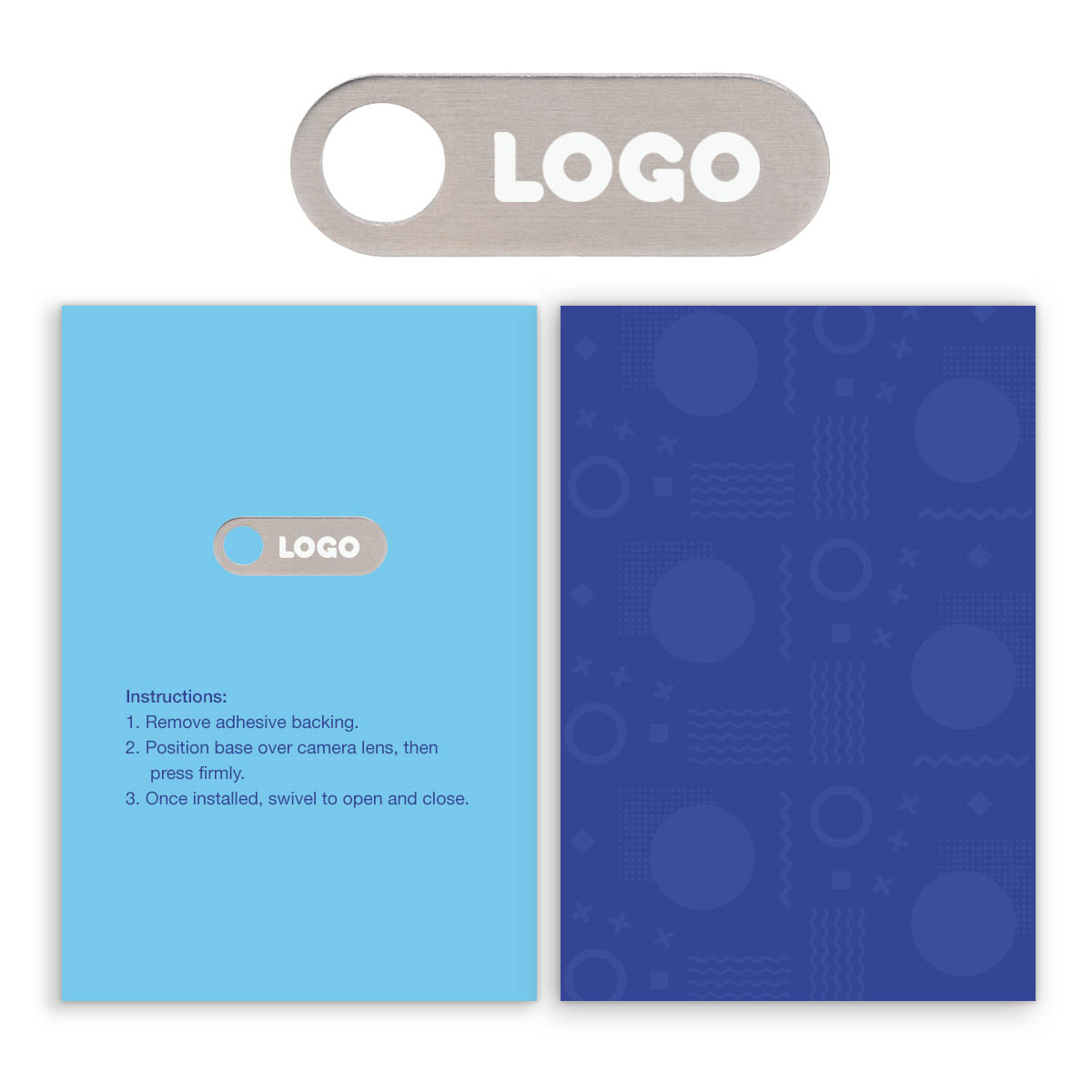 134796 metal swivel webcam cover full color imprint or laser engraving custom 4 x 6 card