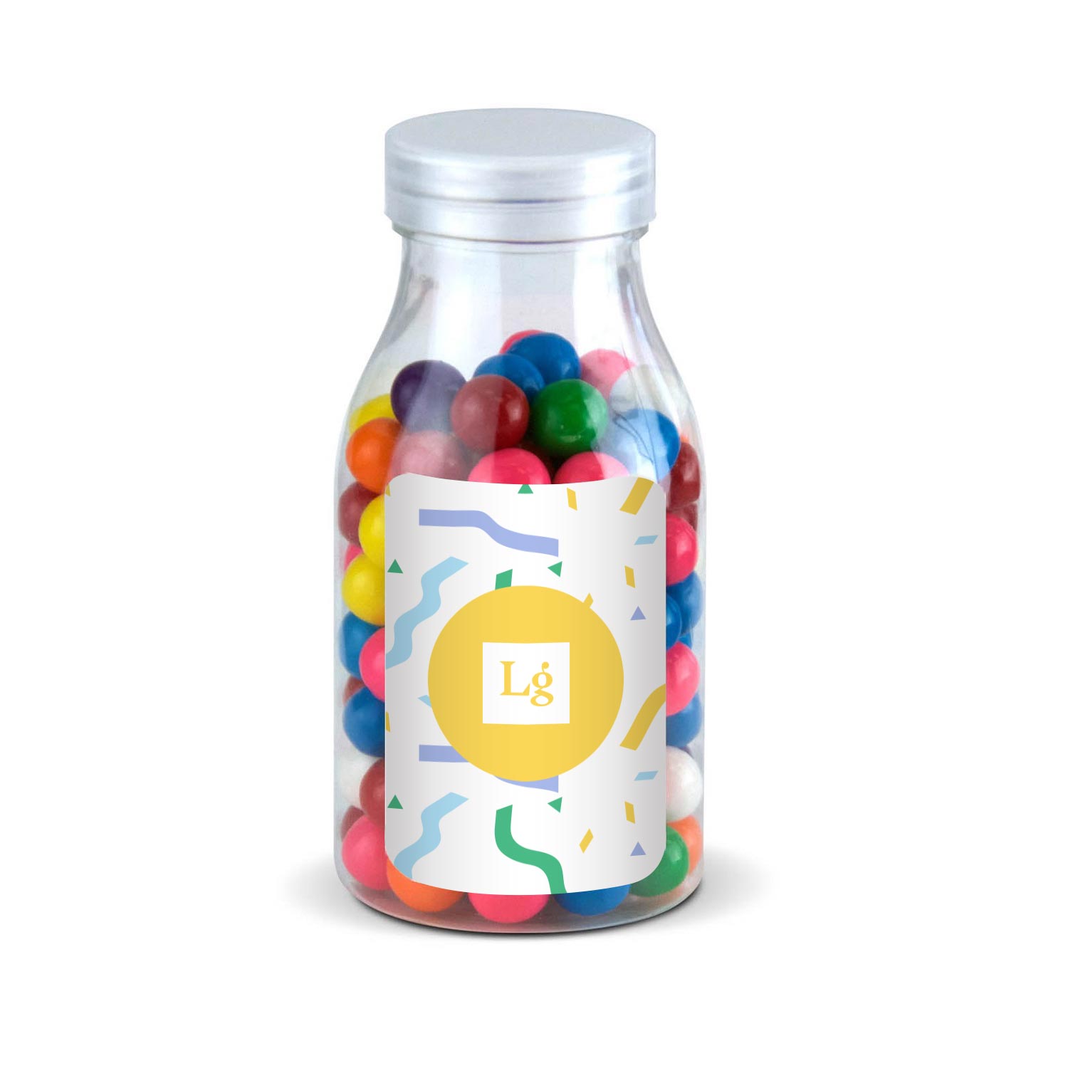 200618 candy treat bottle gum balls full color label