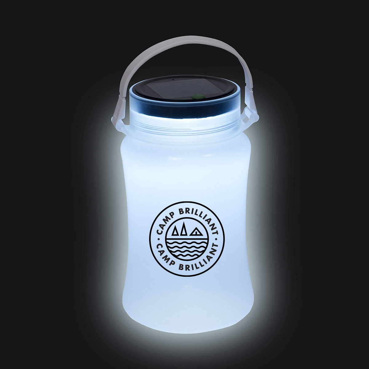229234 foldable waterproof container with solar light one color only one location imprint