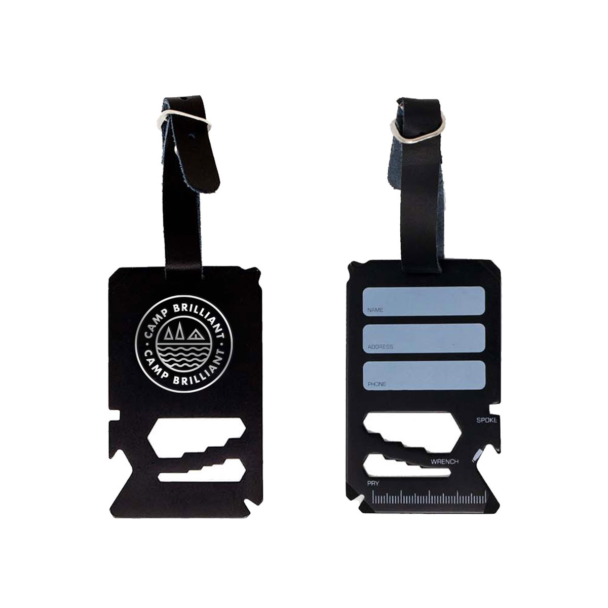229160 multi tool luggage tag laser etched one location