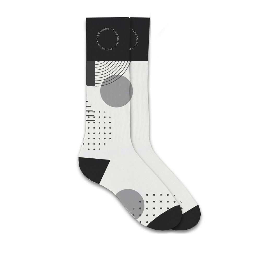 243679 custom woven socks rush multi color design