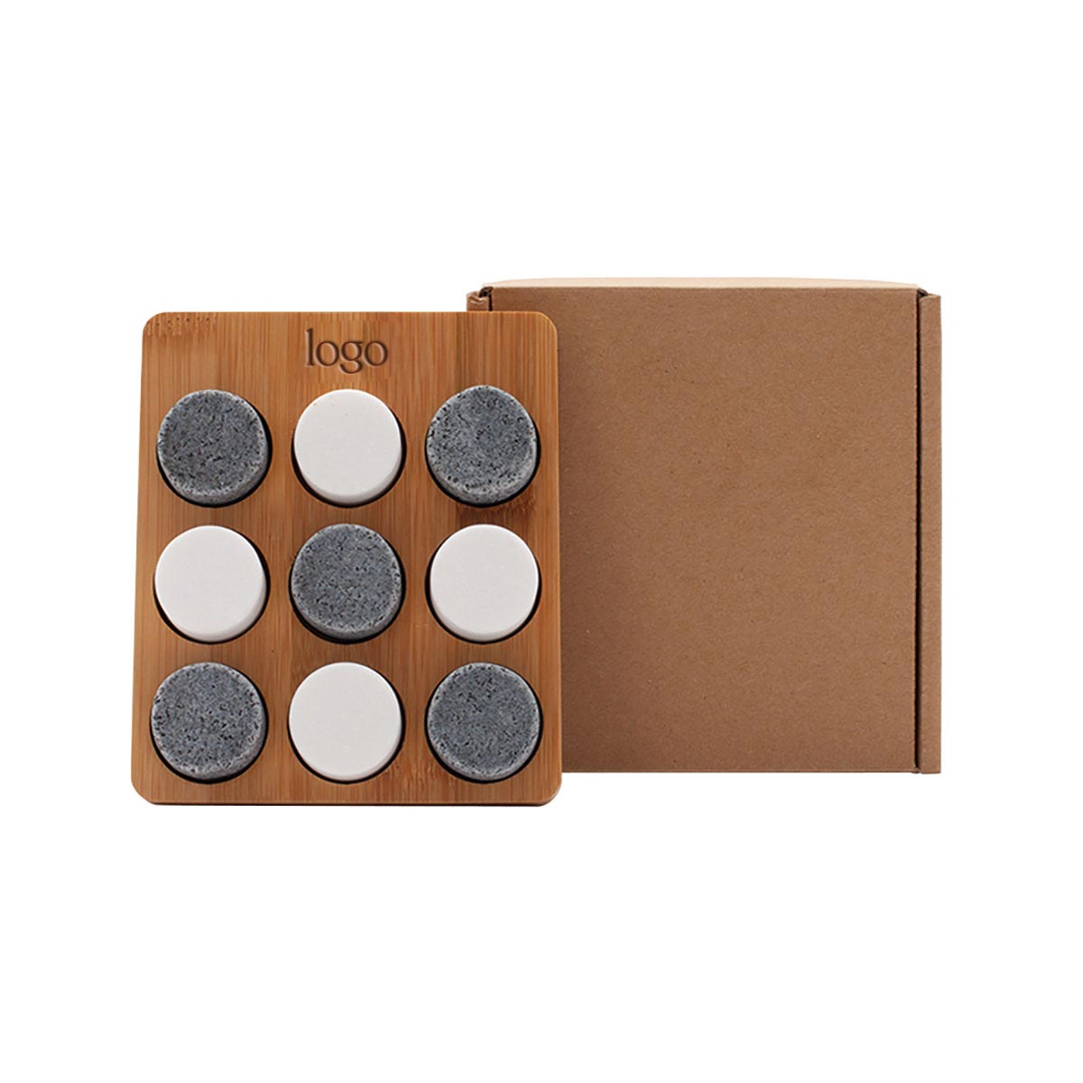 242947 bamboo tic tac toe one location laser engraved
