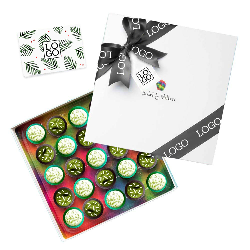 250758 25 pack cupcakes custom cupcake colors printed ribbon card and gift tag