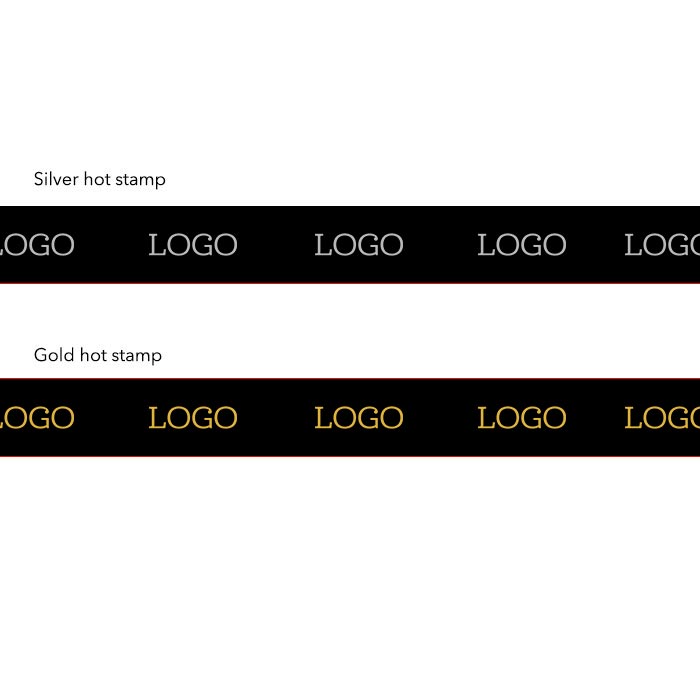 250797 customized ribbon 1 5 width foil stamp