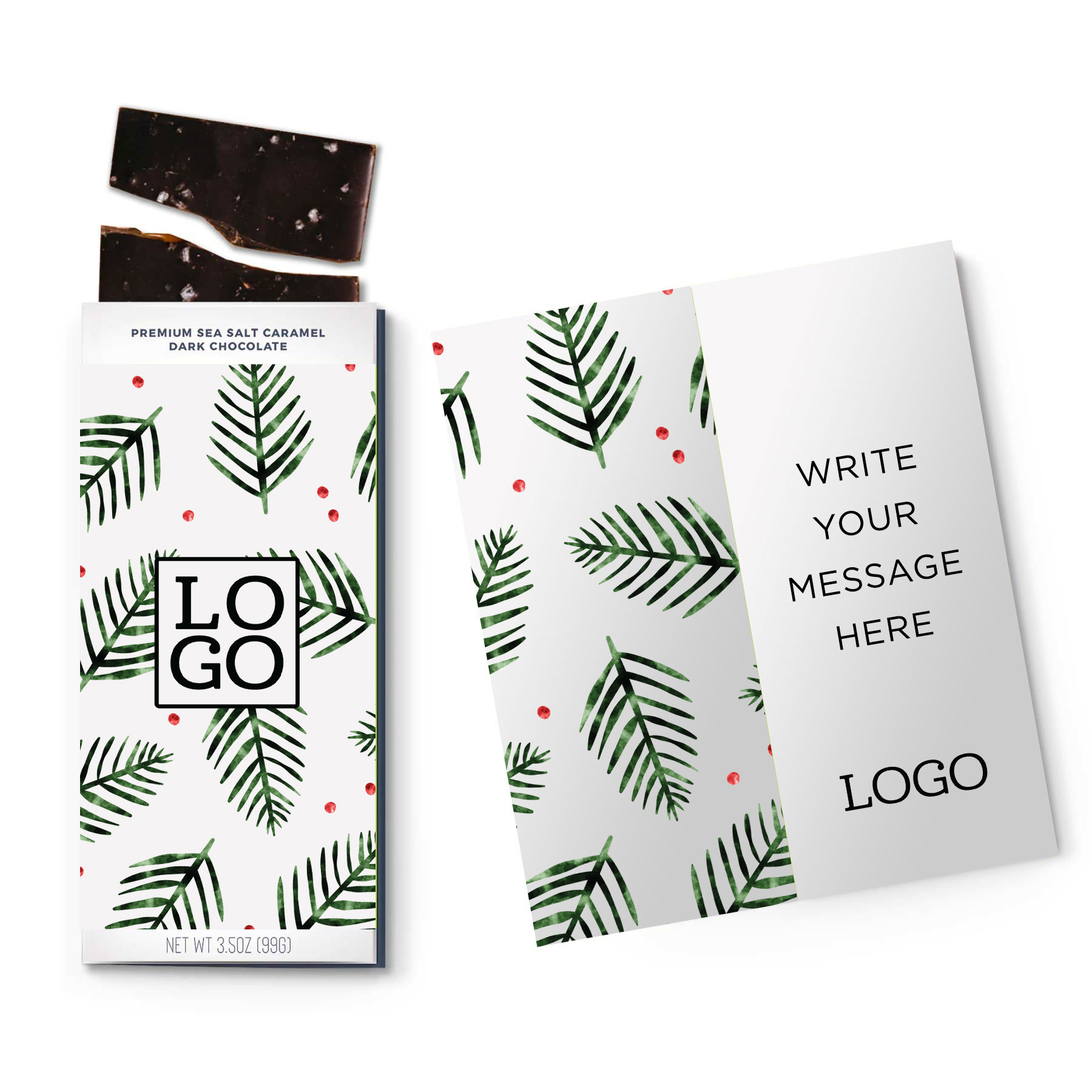 244323 salted caramel chocolate greeting card full color full bleed design