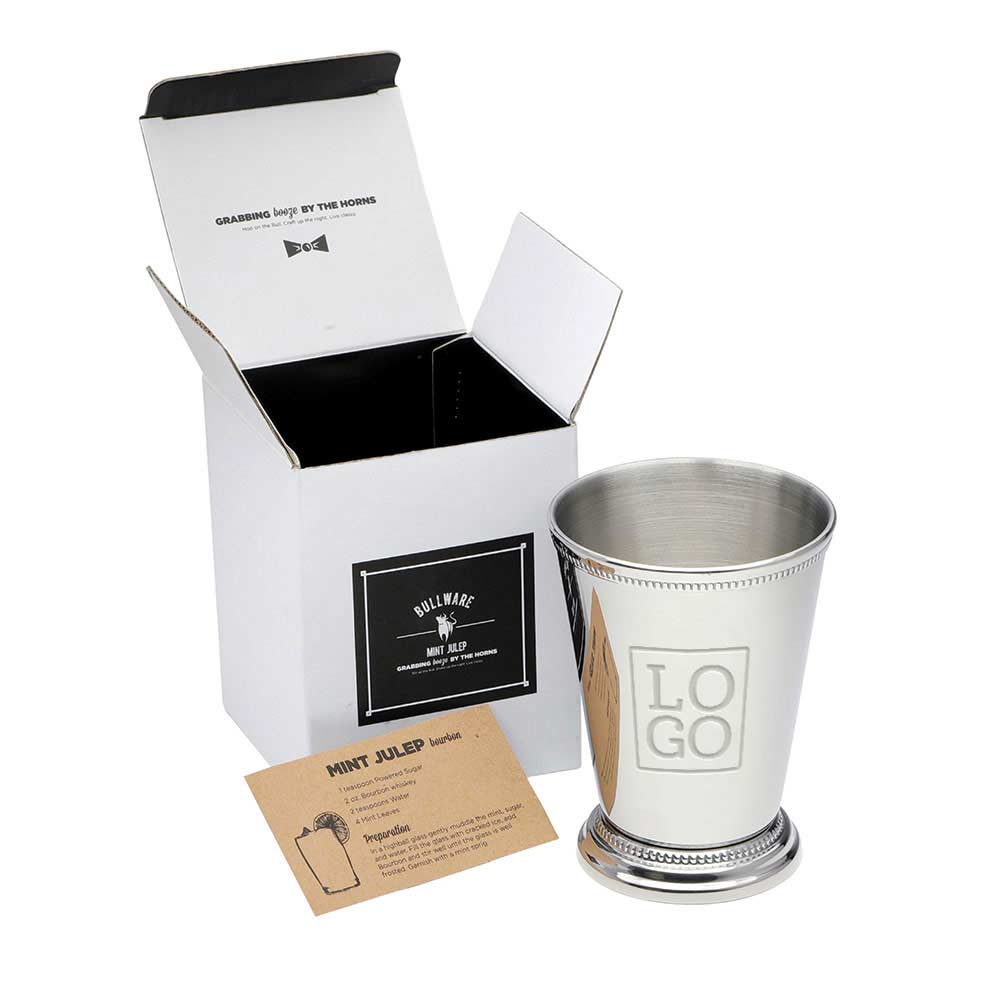 234594 stainless steel julep cup one color imprint or laser engraved one location