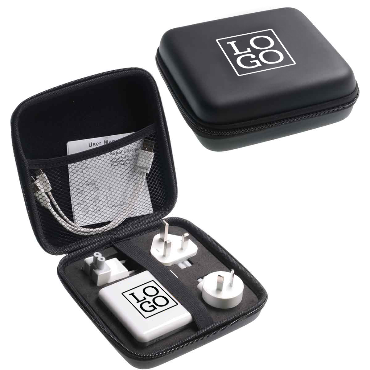 250741 go travel power kit one color imprint three locations