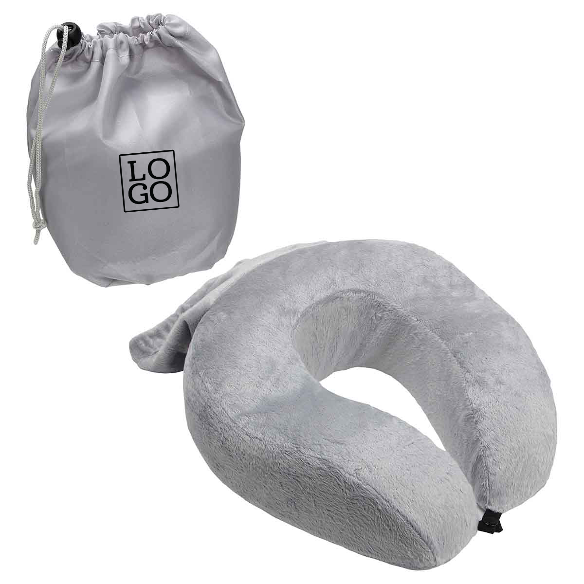 250760 tranquil neck pillow one color imprint on pouch