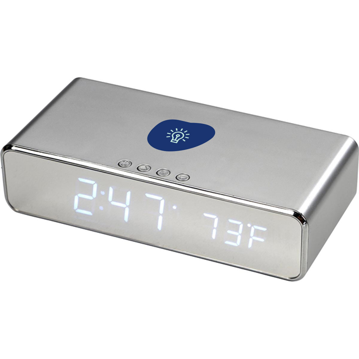 267826 kordal desk clock two color imprint one location