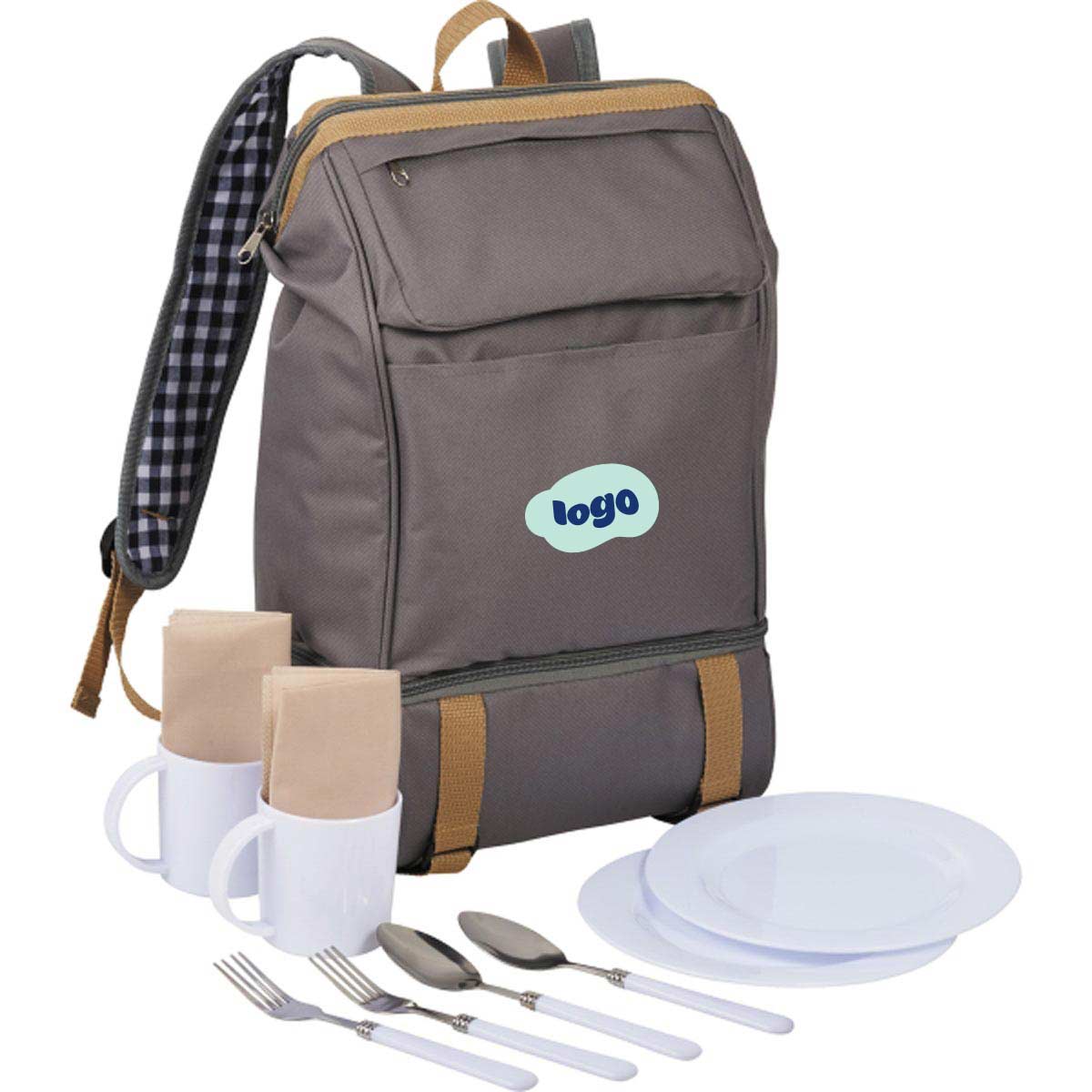 269170 picnic backpack two color one location imprint