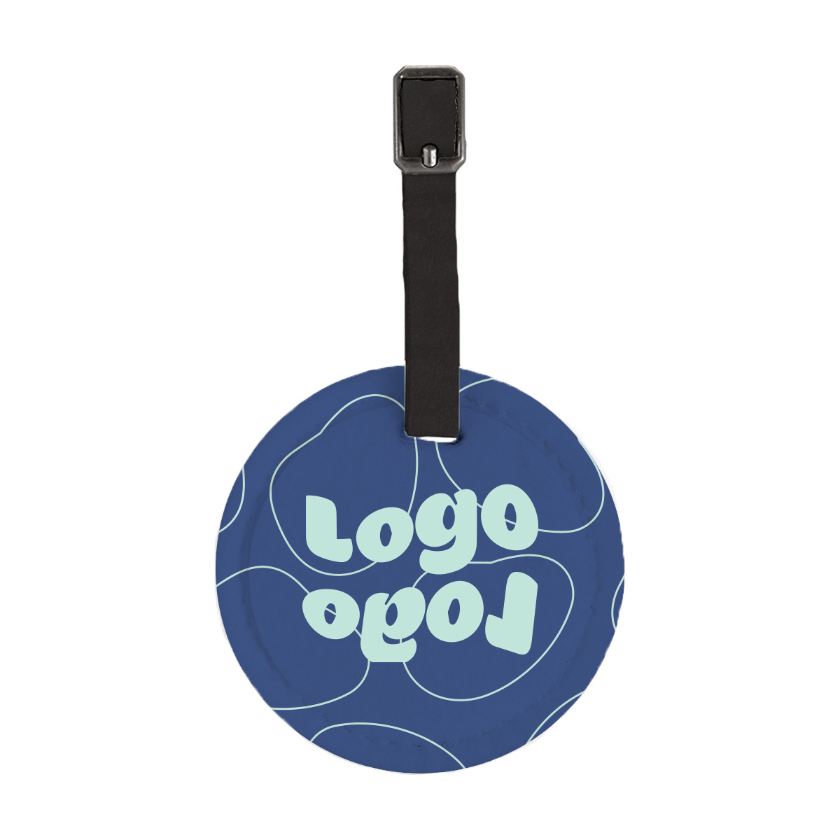 268054 vibrant felt round luggage tag full color sublimation