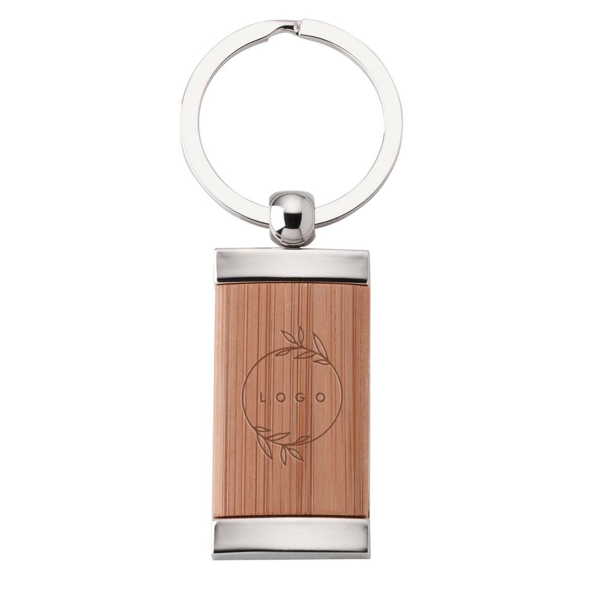 288450 natural key ring one location laser engraving
