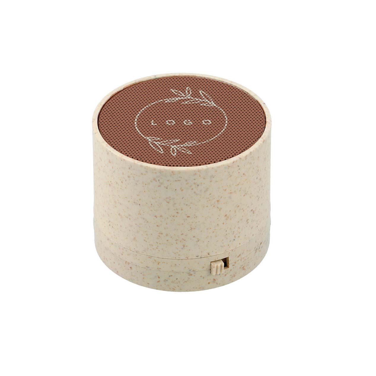 289350 wheat bluetooth speaker 4 color process on speaker grill