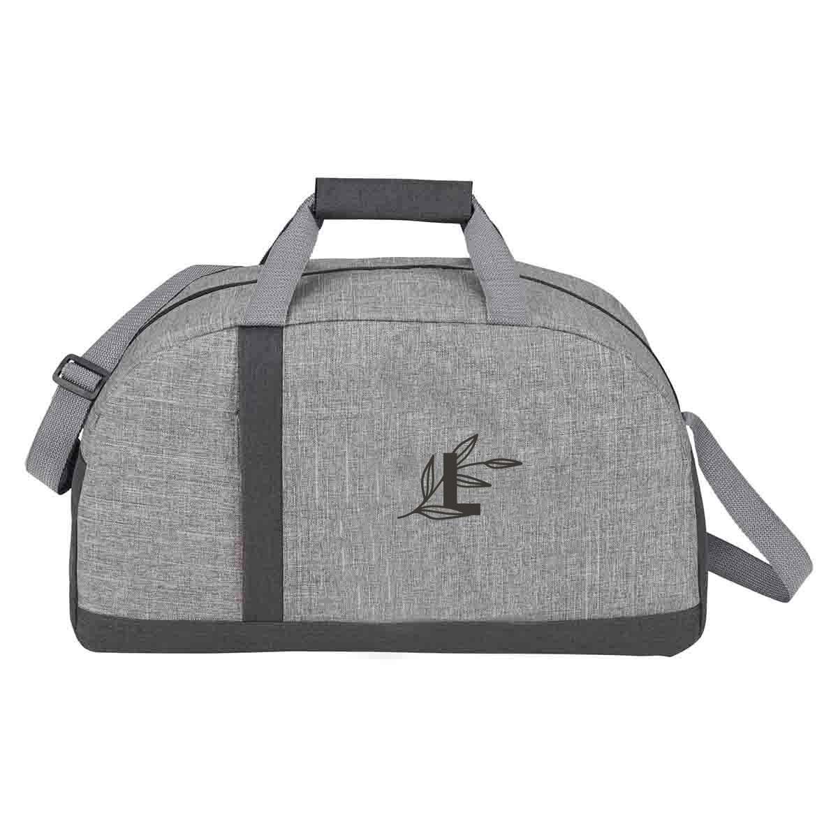 287548 merit recycled duffel three color imprint one location