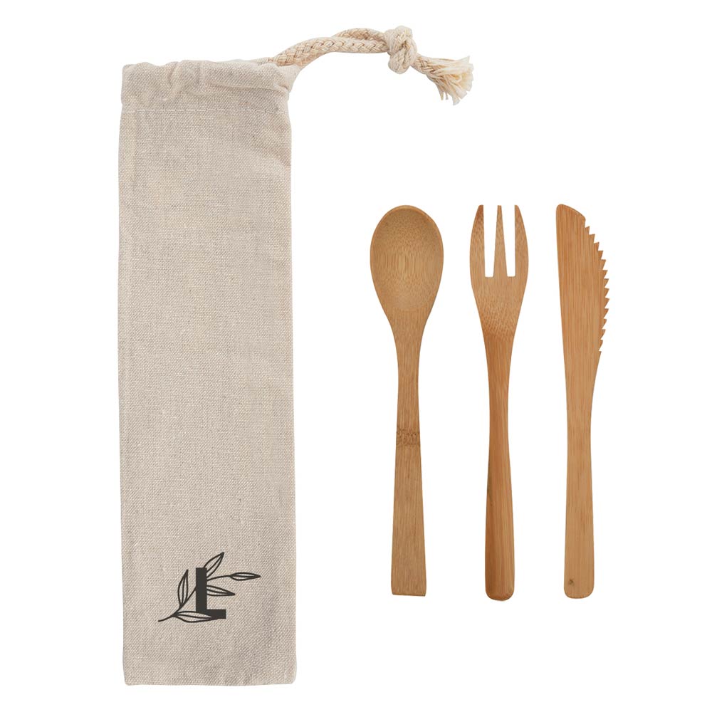 287830 eco utensil set one color one location silkscreen on pouch