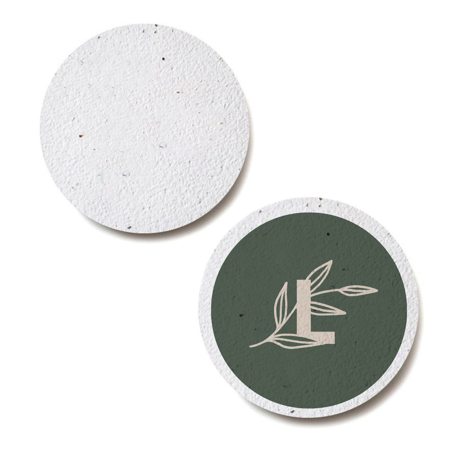 287077 plantable seed paper coaster round full color process one side
