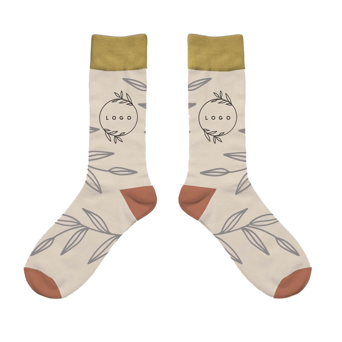 287891 premium bamboo woven socks bamboo thread up to 6 colors 3 pms matched