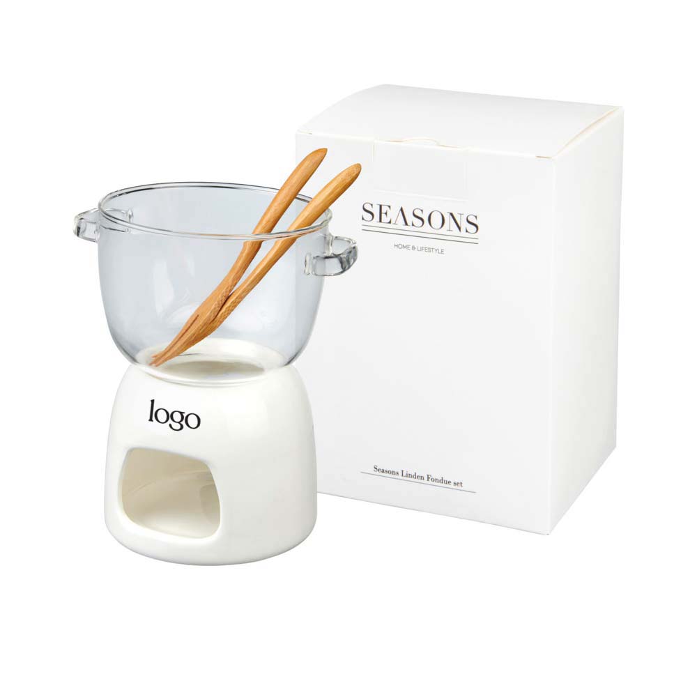 302920 denmark glass chocolate fondue set uk one color one location pad print