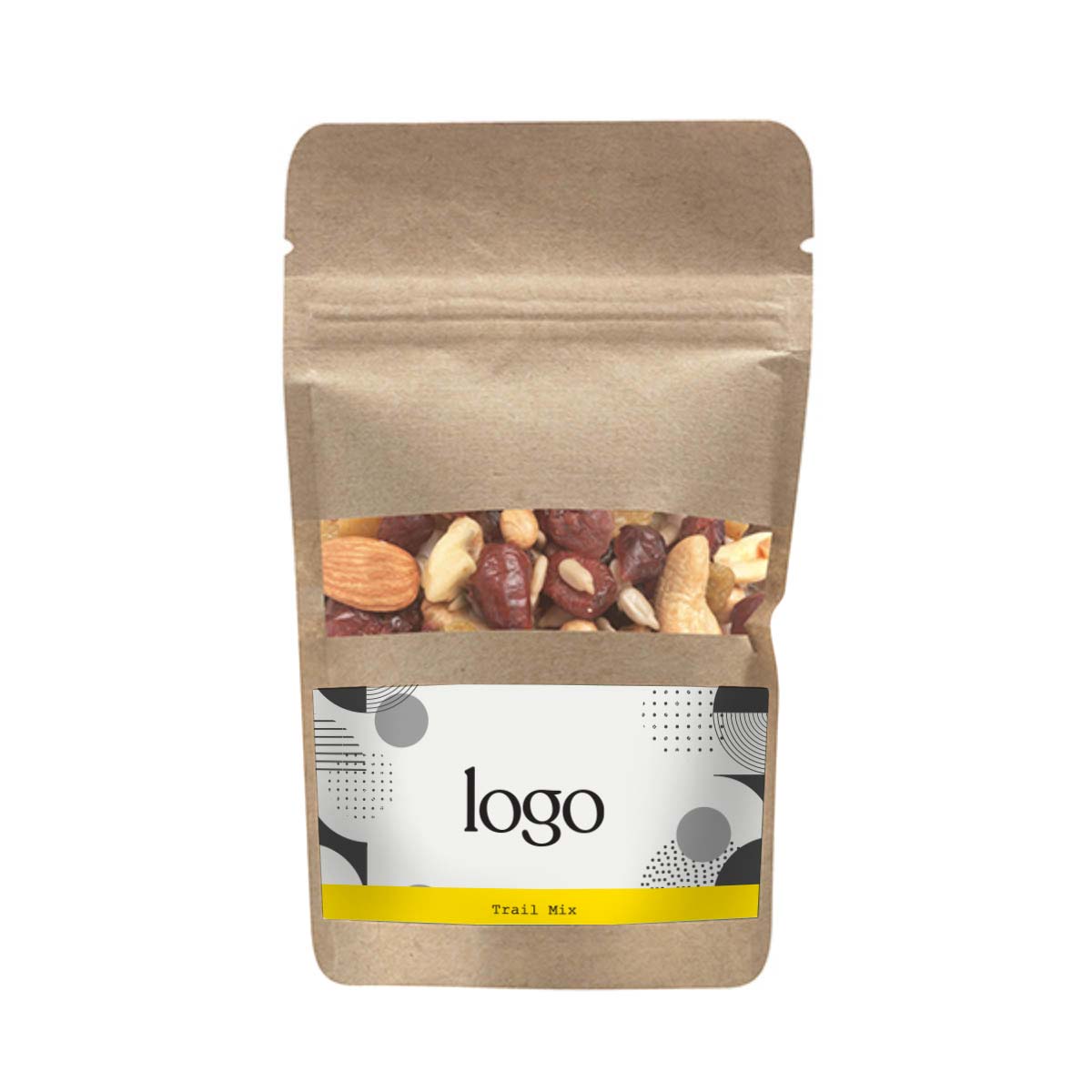302291 kraft trail mix pouch full color digital label