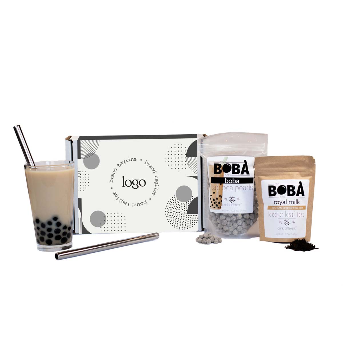 302255 bubble tea kit full color box sleeve