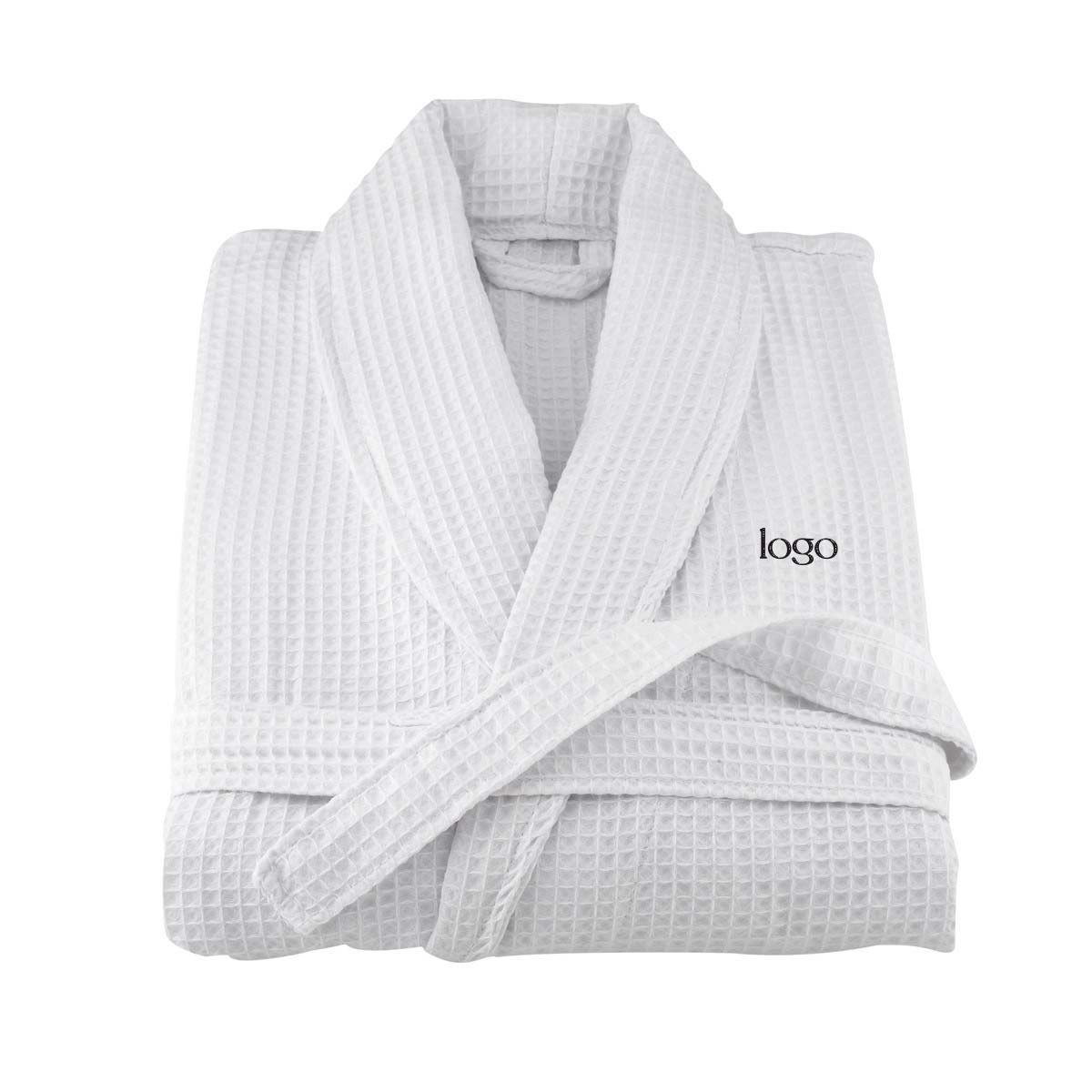 302229 waffle weave robe one location embroidered