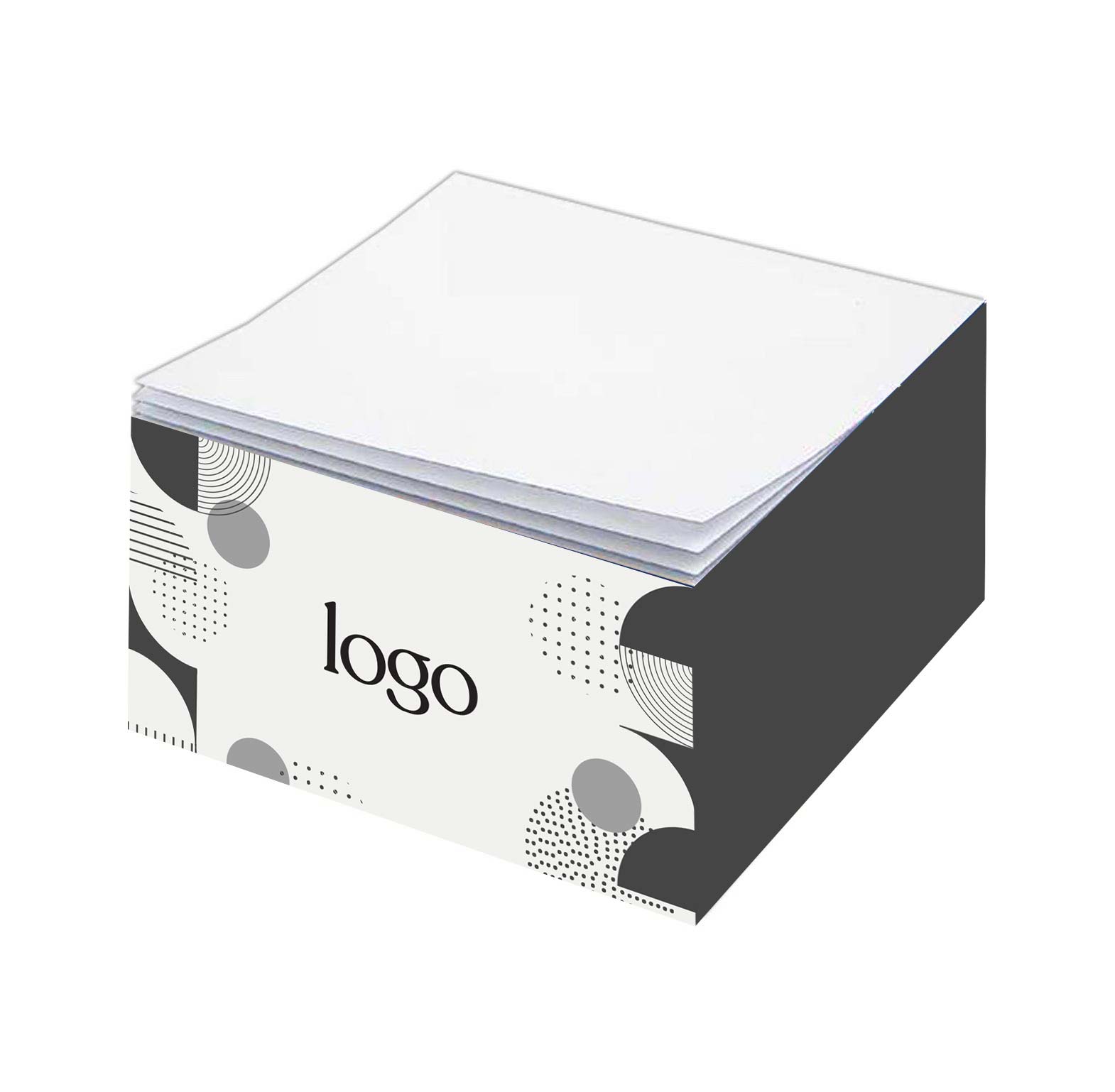 302759 half cube note pad full color printed sides no imprint on top sheet