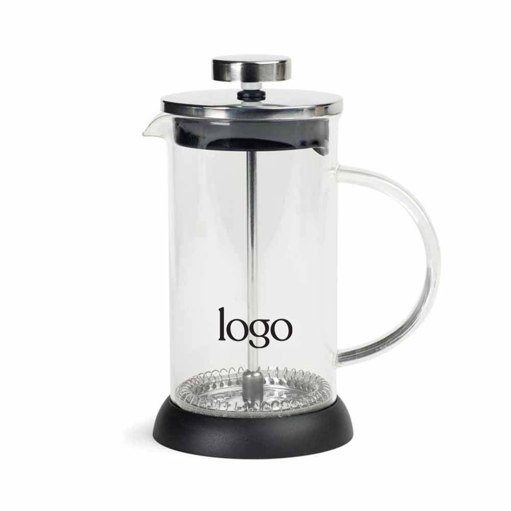 302111 personal glass coffee press one color one location imprint