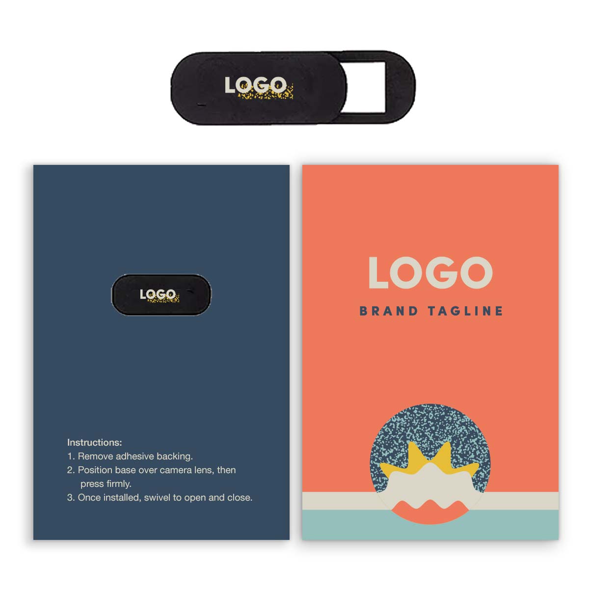 313746 fine webcam cover full color print on cover double sided 4 x6 packaging