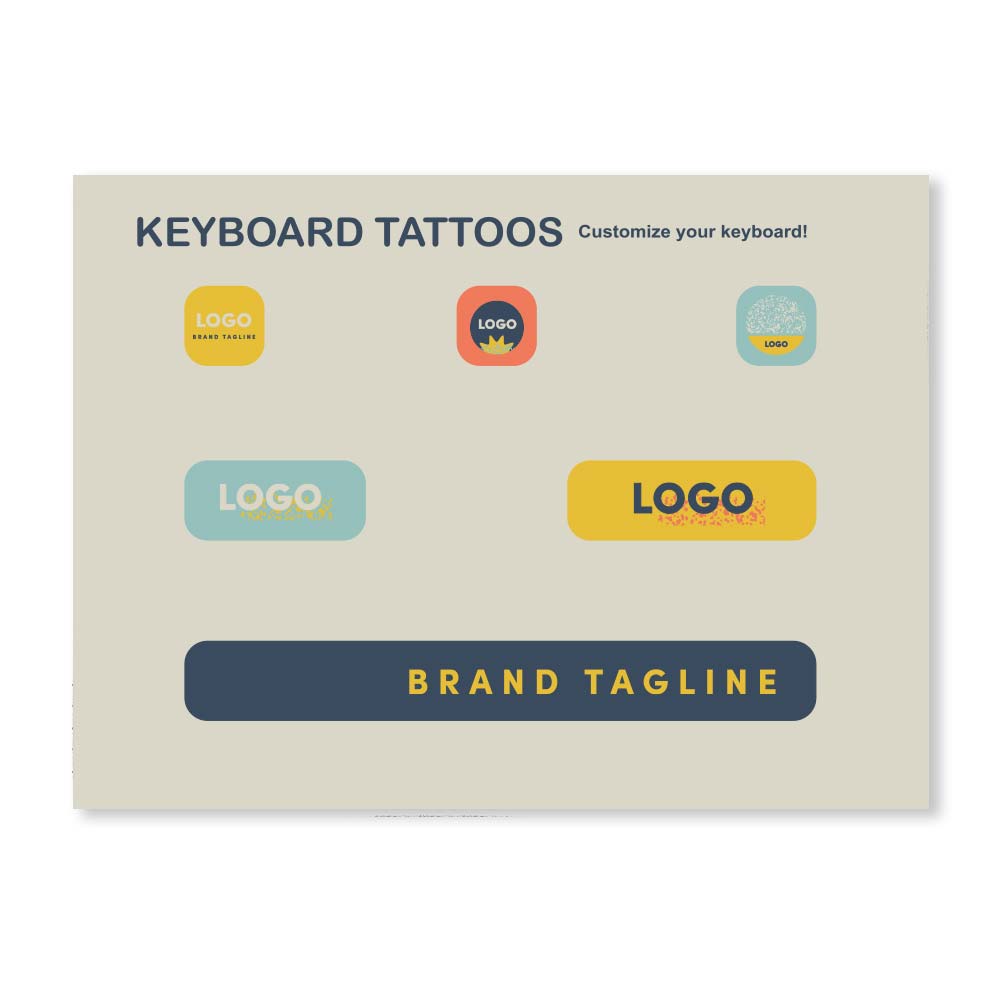 313734 laptop keyboard tattoos full color print