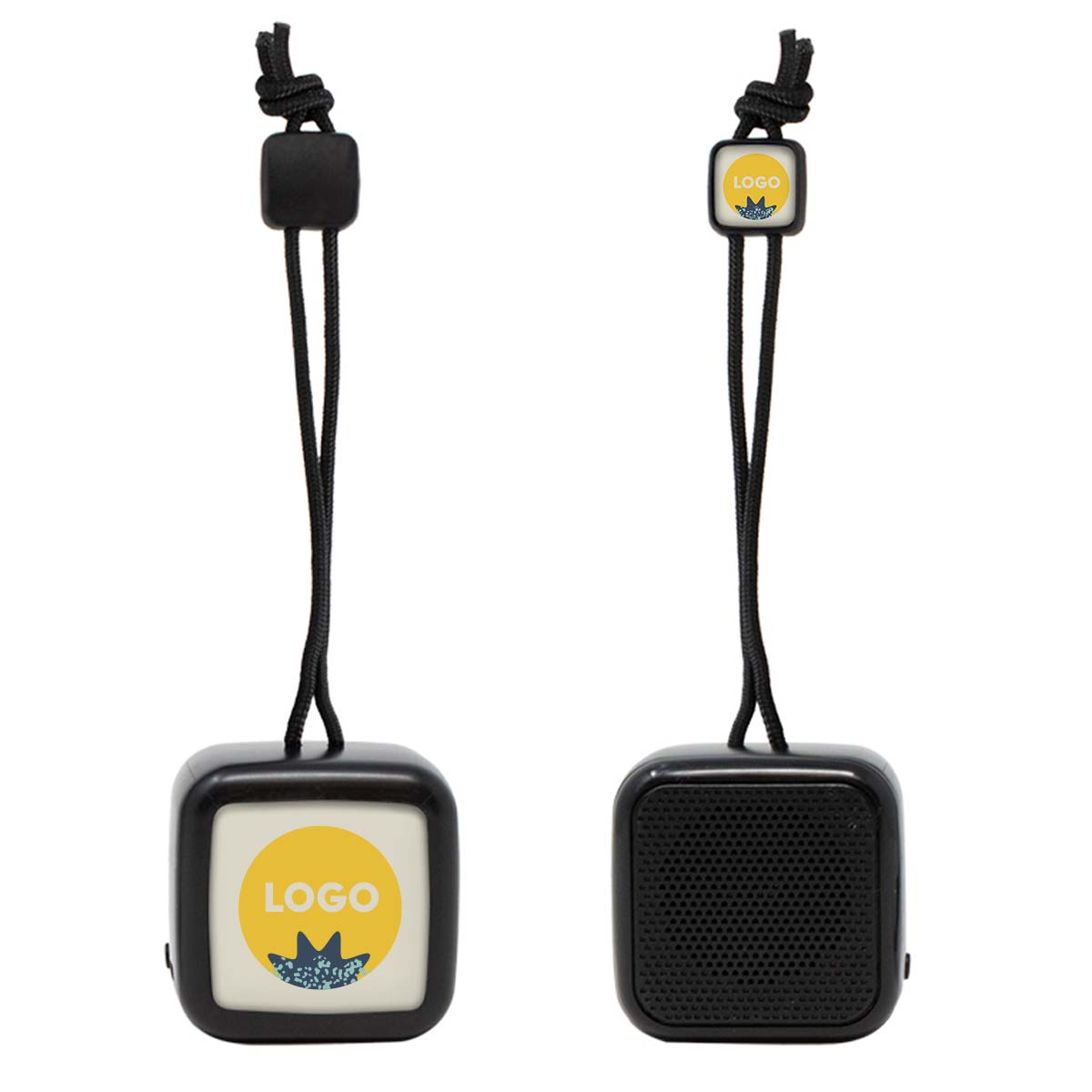 313666 chyrp mini speaker full color imprint on speaker and tag dome