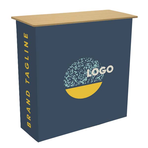 313953 woodgrain counter display full color dye sublimation