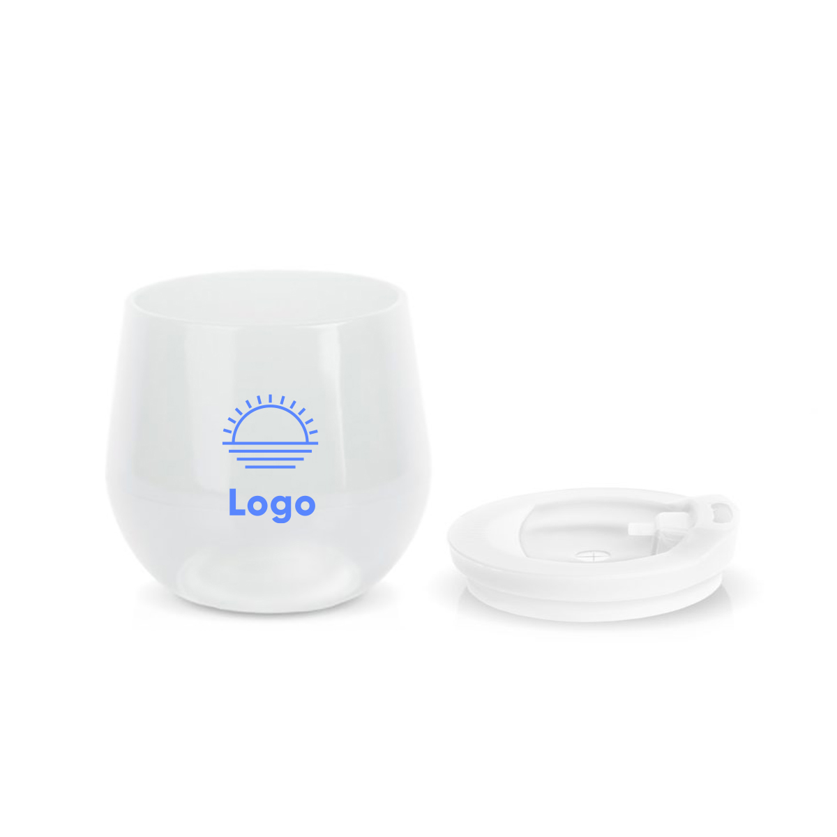 318288 silicone stemless wine glass one color imprint