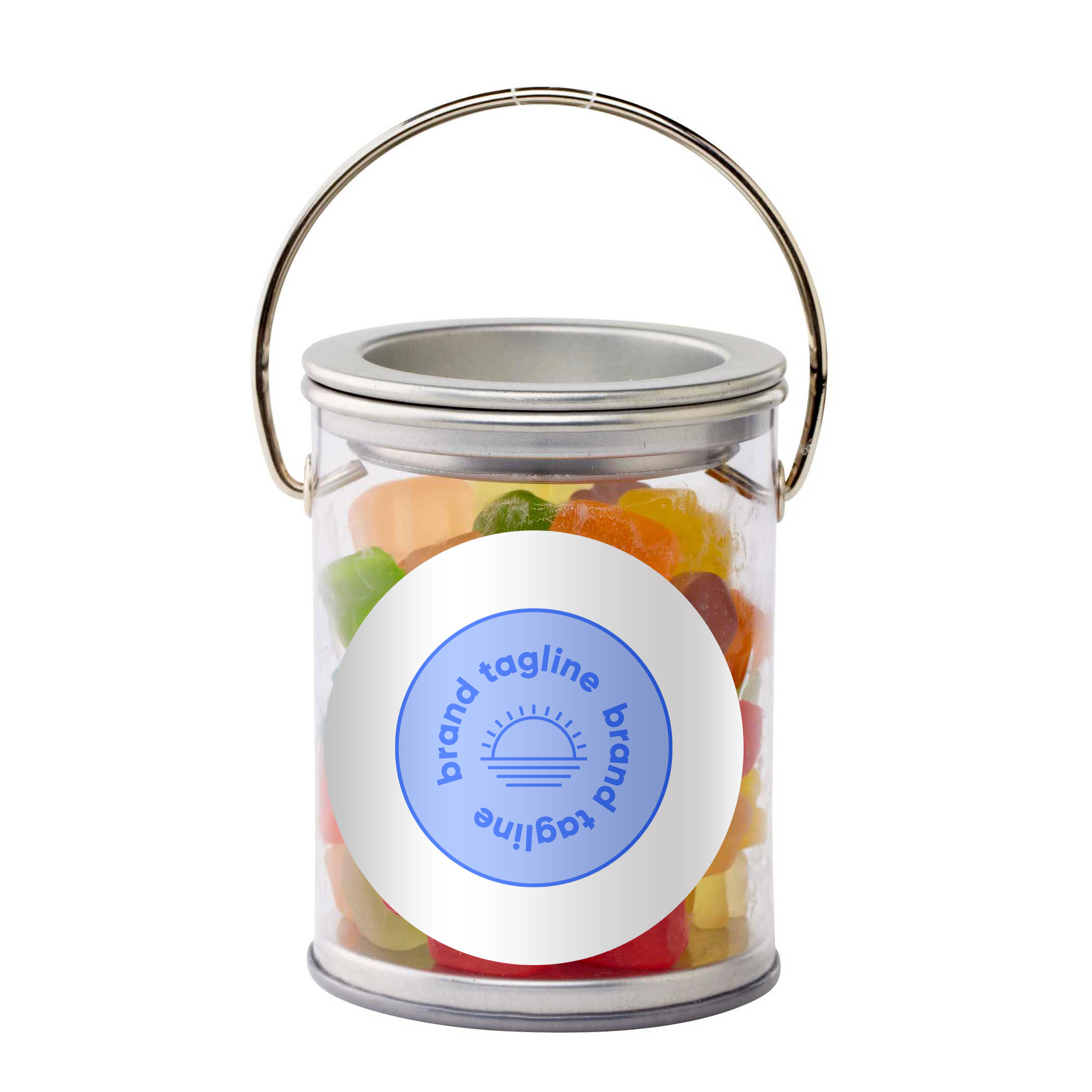 318296 small paint bucket treats full color label