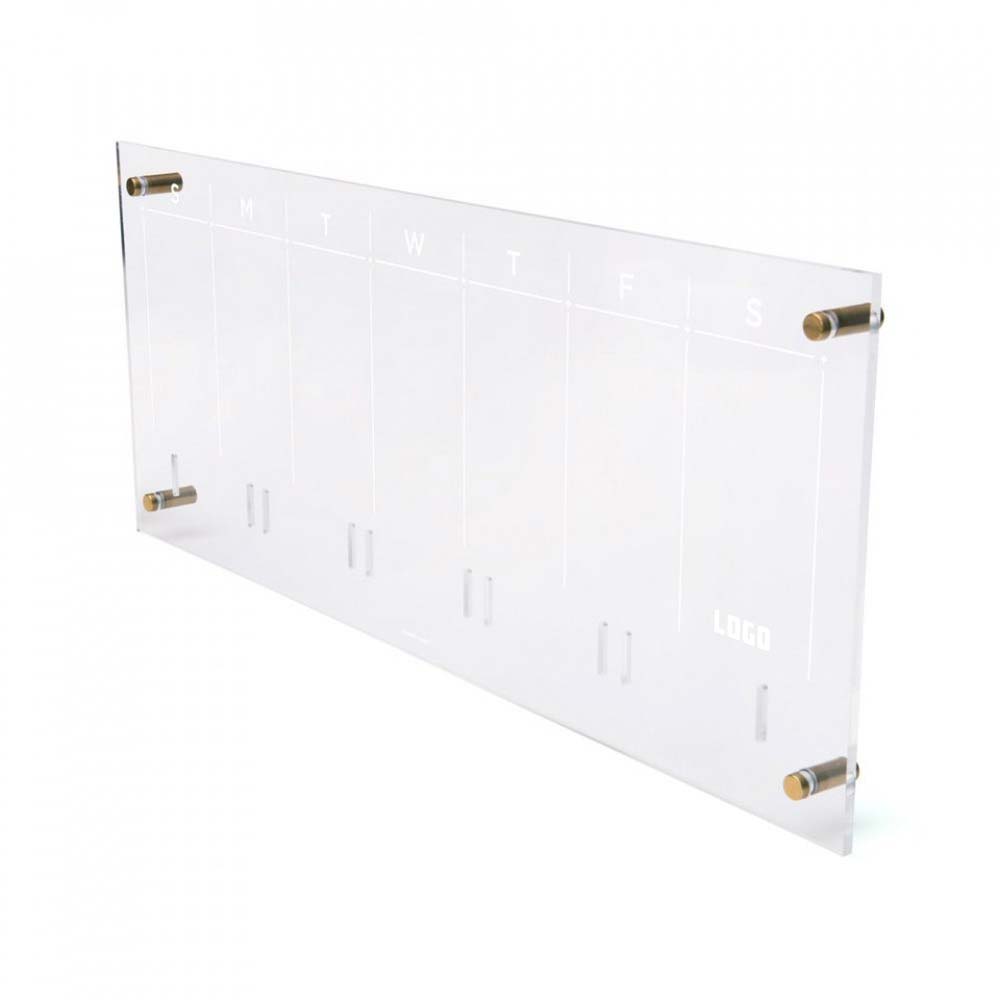 361689 acrylic weekly wall calendar one color imprint one location
